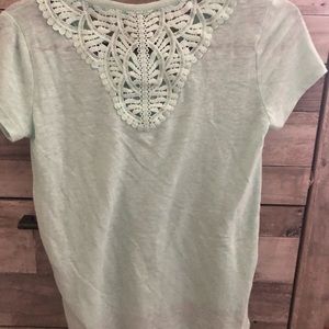 Beautiful Lace Back Short Sleeve T-Shirt